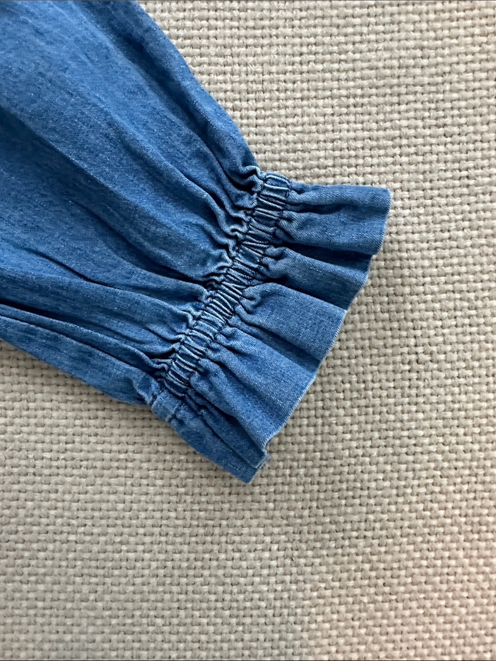Mini Boden Girls Denim Star Patch Tiered Dress Size 6/7 Years EUC - Picture 8 of 10
